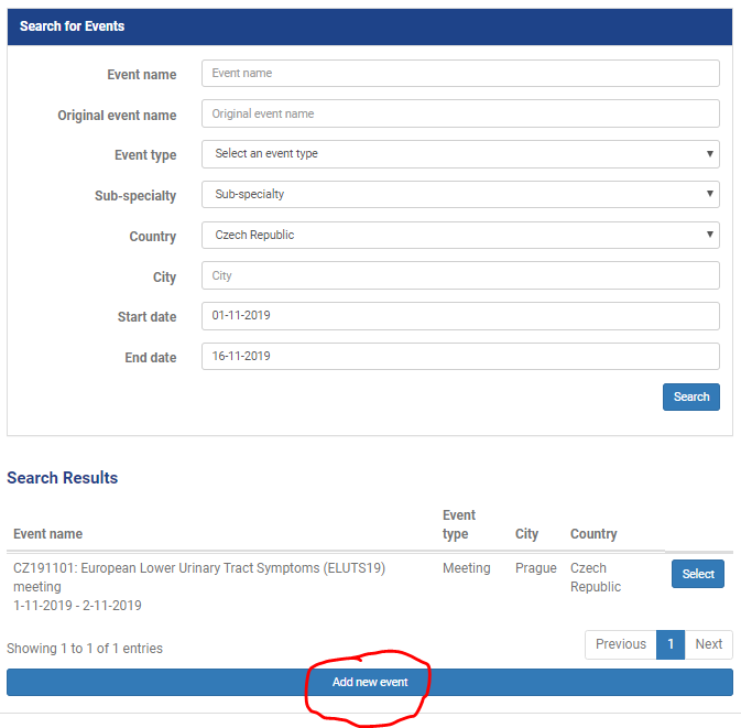 How to add a new event, e.g. congress, conference, workshop, online ...